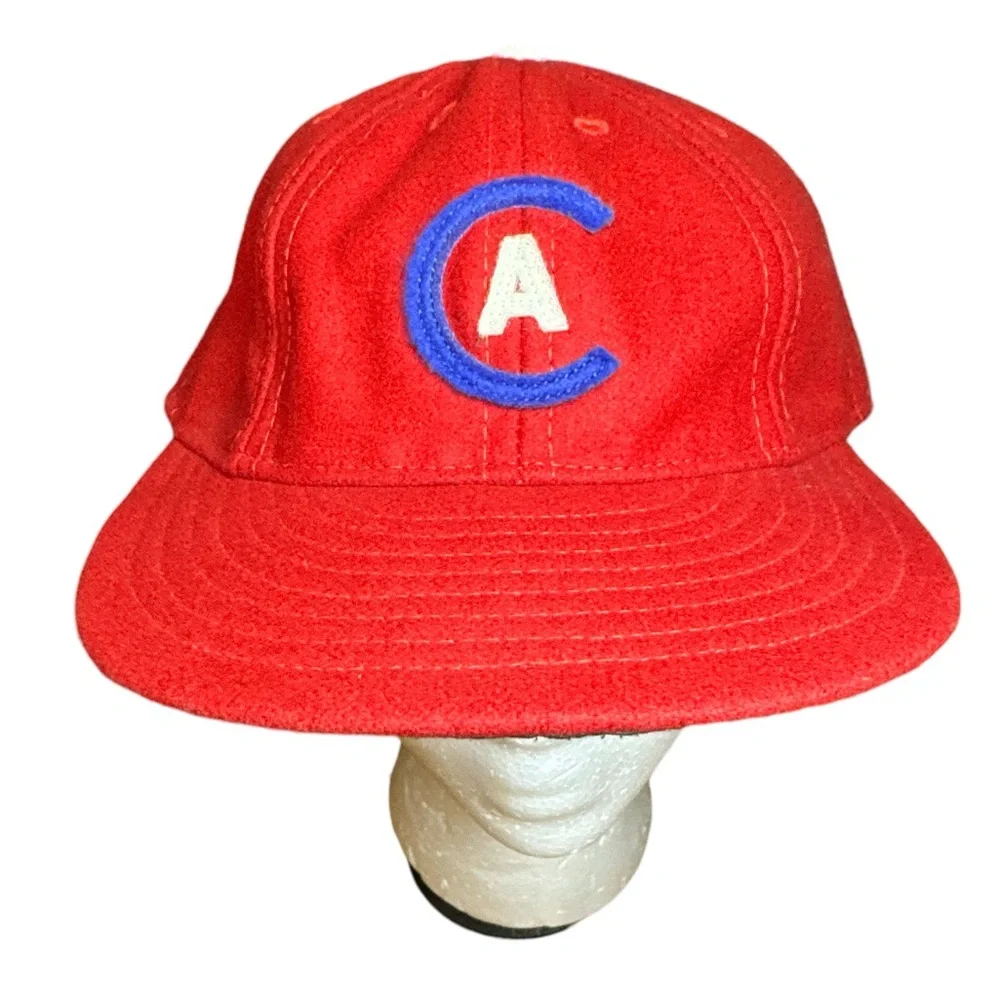 EFF Ebbets Field Flannels Vintage Hat Cap CA Logo Cali Wool Size 7- 7/8 Baseball